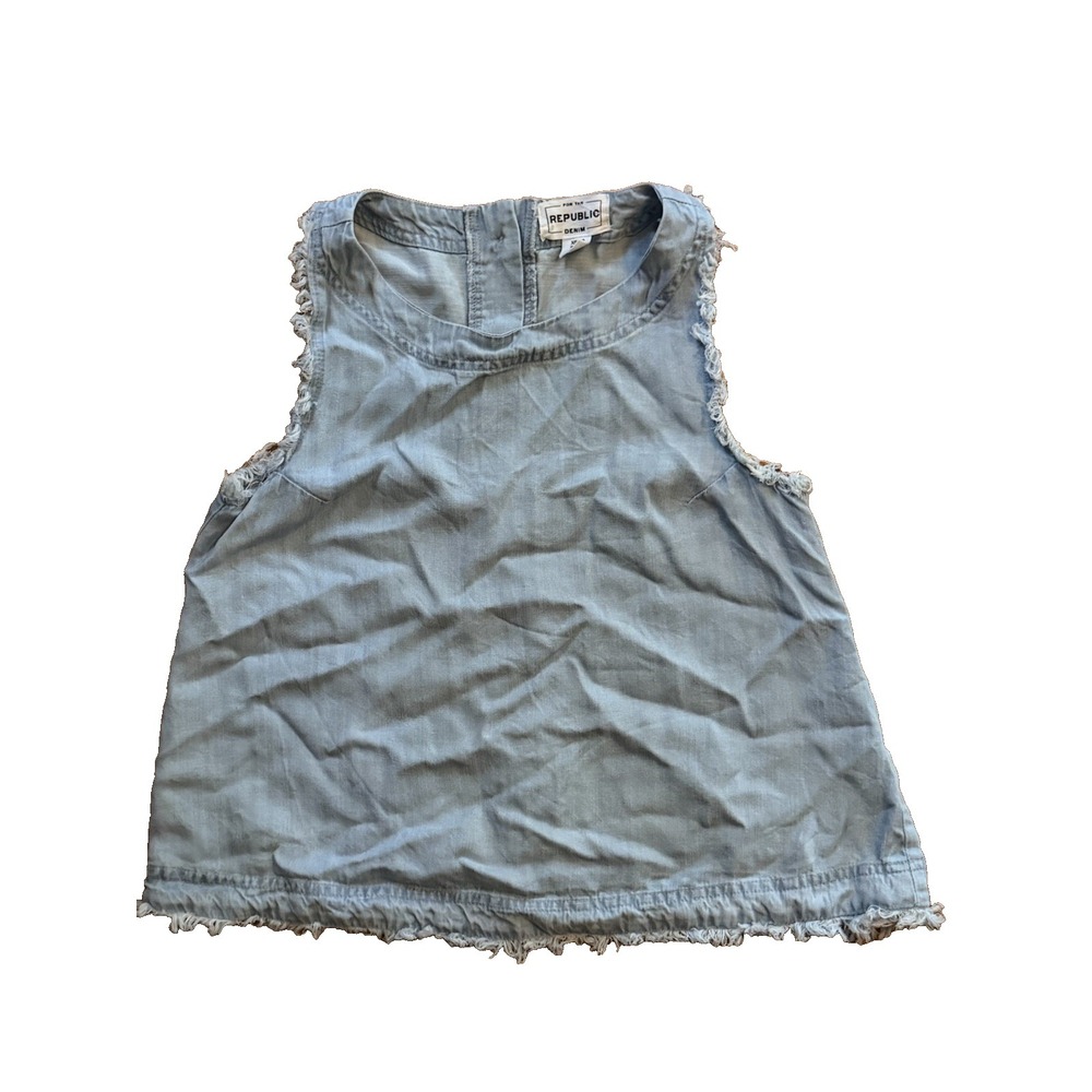 For the Republic Denim Women's Size XS Chambray Tank Top Shirt